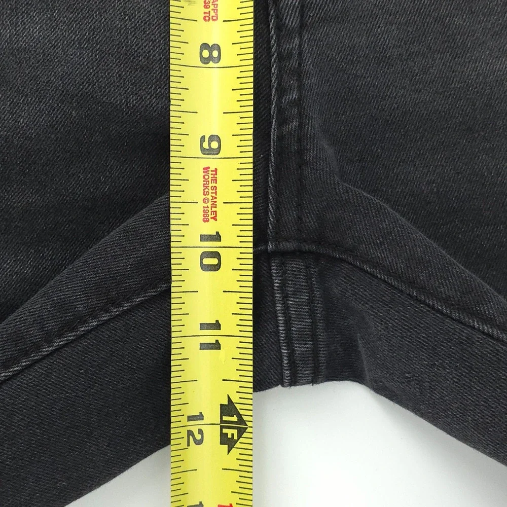 MBX Mens Jeans Slim Straight 32x32 Black Distressed Premium Denim Goods